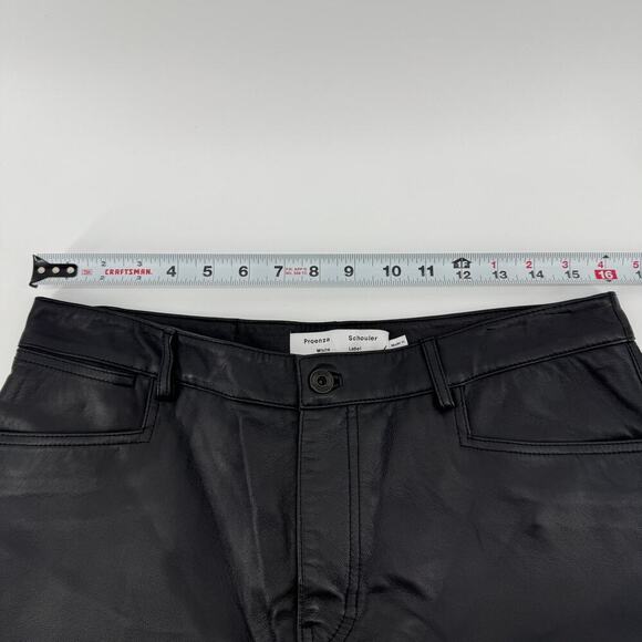 Proenza Schouler White Label Straight Leg Leather Pants Womens Sz 12 NWOT $1495 - Picture 10 of 13